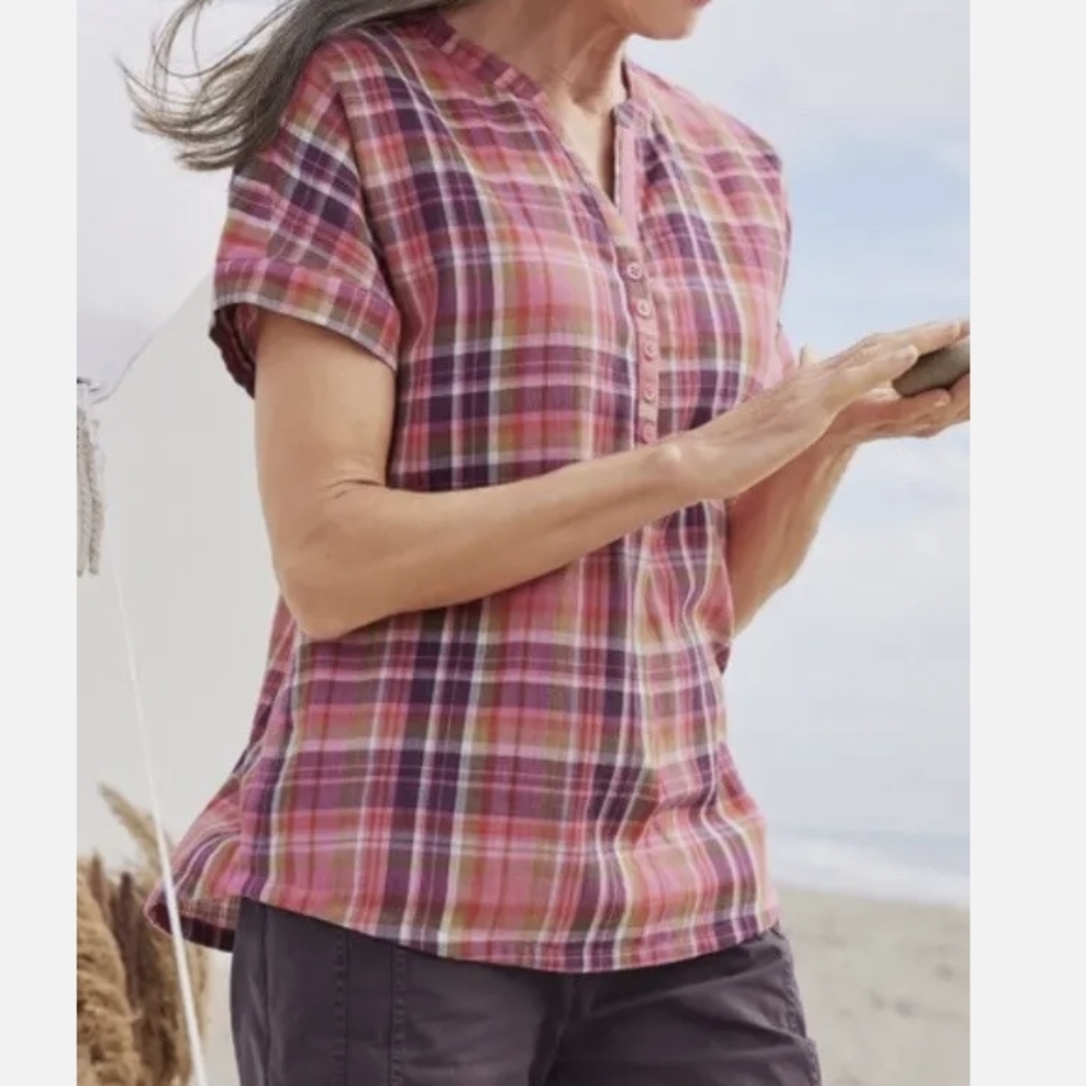 Soft Surroundings Women's Patchwork Short Sleeves… - image 2